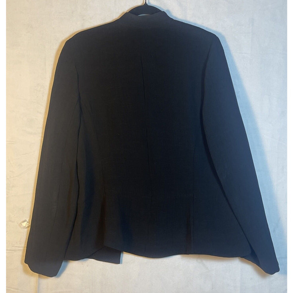 Women's Eileen Fisher Black Textured Rayon Silk Blazer Jacket Size X Large - Picture 2 of 7